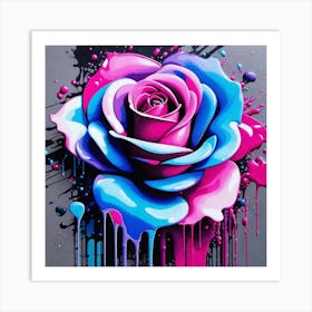 Dripping Rose Art Print