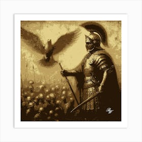 Golden Knight In Full Armor 3 Copy Art Print