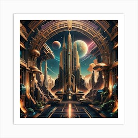 Futuristic City 36 Art Print