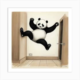 Panda Jumping 1 Art Print