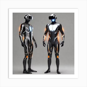 Futuristic Man And Woman 3 Art Print