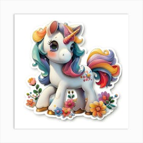 Unicorn Sticker 106 Art Print