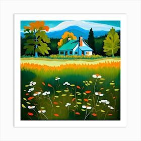 House In The Mountains Art Print