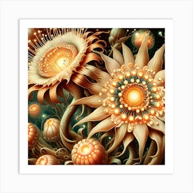 Psychedelic Flowers 3 Art Print