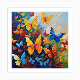 Colorful Butterflies 18 Art Print