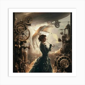 Steampunk Lady Art Print