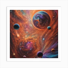 Galaxy Painting Art Print