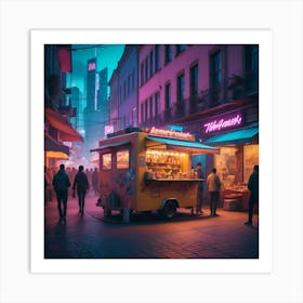 Neon City 16 Art Print