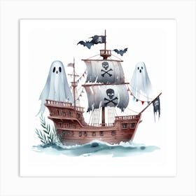 A ghost pirate ship 6 Art Print