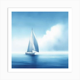 Sailboat On The Ocean 4 Art Print