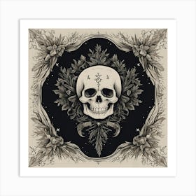 Gothic Inspired Wreath Print Art Print