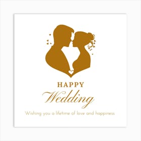 Happy Wedding Art Print