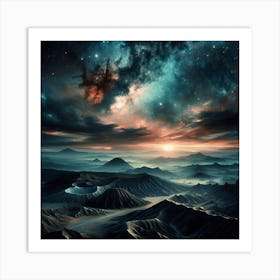 Galaxy Landscape 9 Art Print