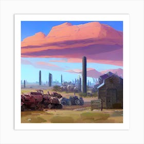 Desert Landscape Art Print