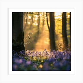 Bluebells In The Woods Art Print