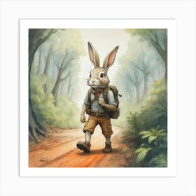 Rabbit In The Woods 3 Art Print