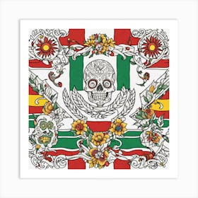 Mexican Flag 2 Art Print