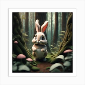 Rabbit In The Woods 14 Art Print