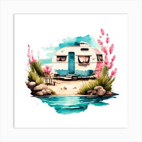 Vintage Camper Art Print