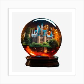 Castle In A Snow Globe Art Print