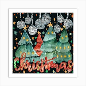 Christmas Trees Art Print