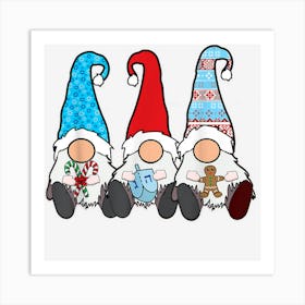 Happy Chrismukkah Christmas And Hanukkah Gnomes Art Print