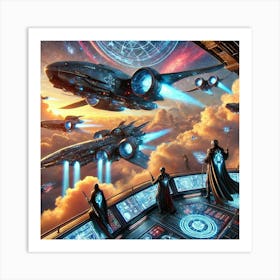 Skyward Tribe Airship Command Art Print