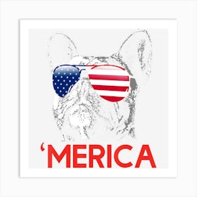 Trending Merica French Bulldog American Flag 4th Of Art Print