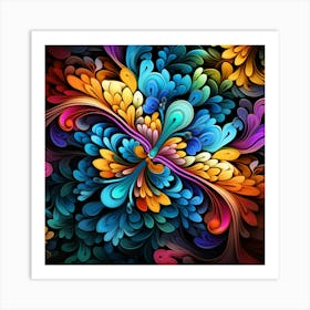 Abstract Flower 1 Art Print