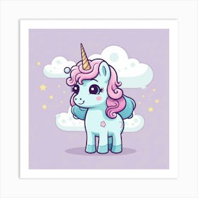 Cute Unicorn 128 Art Print