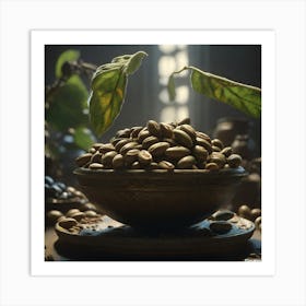 Coffee Beans In A Bowl 16 Art Print