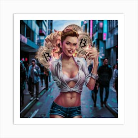 Bitcoin Girl 14 Art Print