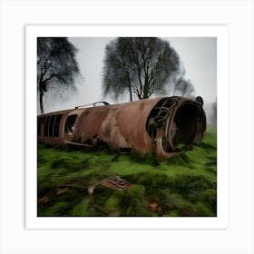Abandoned Train 1 Art Print
