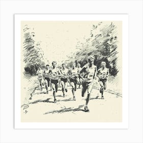 Marathon Runners 7 Art Print