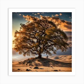 Tree In The Desert 1 Art Print