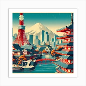 Tokyo City 2 Art Print