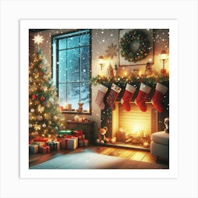 Christmas Stockings Art Print