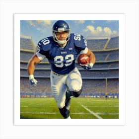 The Iron Challenger Football Athlete in Motion Art Print