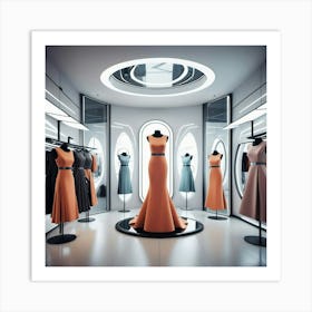 Futuristic Fashion Store Art Print