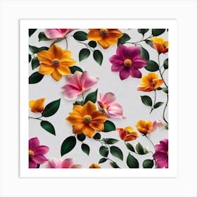 Flowers Wallpaper - Flowers Stock Videos & Royalty-Free Footage Art Print