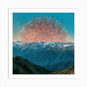 Mandala Peaks Art Print