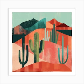 Desert Landscape Canvas Print Art Print