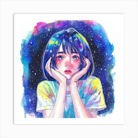 Anime Girl Art Print