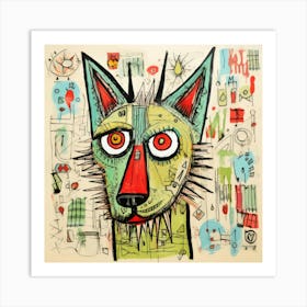 Abstract Wolf Art Print