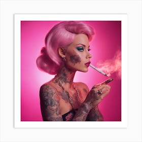 Bombshell Fire Starter Tattoo Barbie Art Print