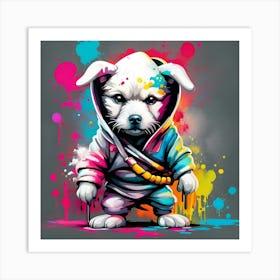 Dog In A Hoodie Art Print