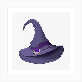 Purple Witch Hat Art Print