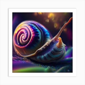 Colorful Snail Art Print