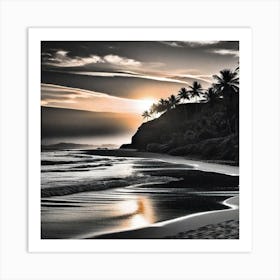 Sunset On The Beach 679 Art Print