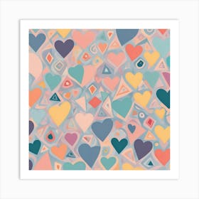 Hearts Art Print